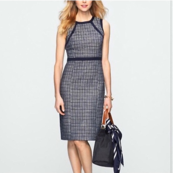 Talbots Dresses & Skirts - Talbots Textured Navy Blue Sheath Dress